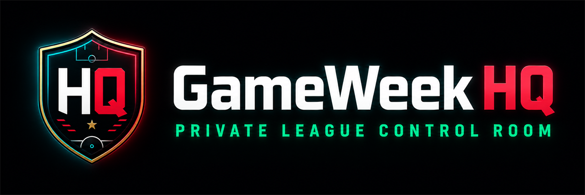 GameWeek HQ private league control room